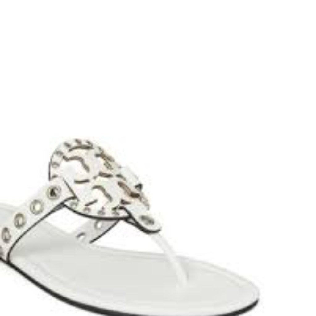 Nib Tory Burch Miller Eyelet Flip Flop Cloud White